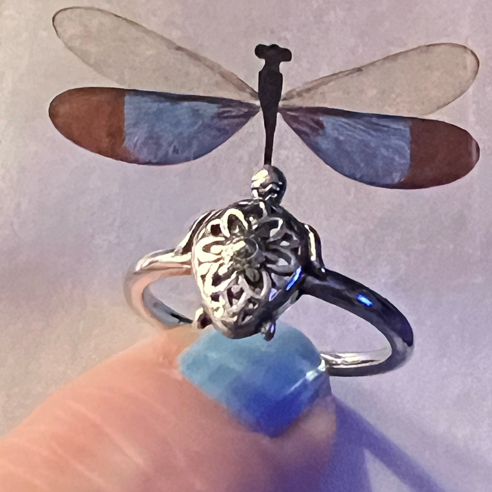 Turtle & Mandala Ring - image 2